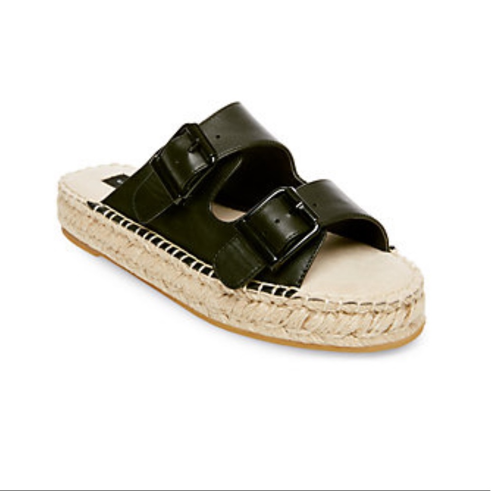 Steven Lapis Buckle Flat Espadrille slides